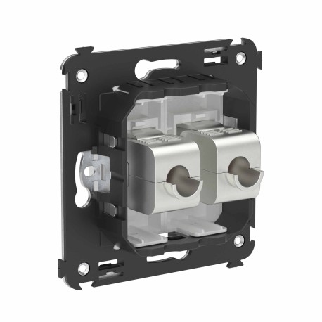 4400794 | Компьютерная розетка RJ-45 без шторки в стену, кат.6 двойная экранированная, "Avanti", "Белое облако"-2