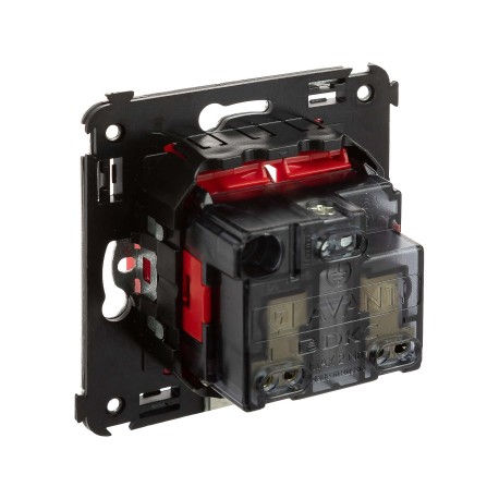 4401003 | Розетка в стену, 2P+E, с з/ш, "Avanti", "Красный квадрат"-3