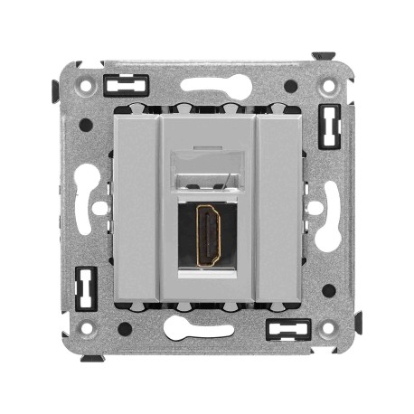 4404253 | HDMI розетка одинарная в стену, тип А-А, Avanti, Закаленная сталь