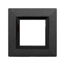 Рамка из металла, "Avanti", графитовая, 2 модуля