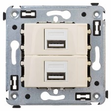 USB зарядное устройство в стену, "Avanti", "Ванильная дымка"