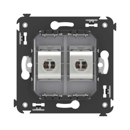 4404764 | Компьютерная розетка RJ-45 без шторки в стену, кат.5e двойная экранированная, "Avanti", "Закаленная сталь"-3