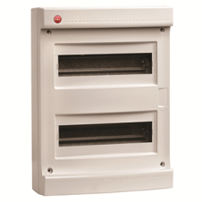 Щиток настенный без дверцы 24 мод., IP40, серый, с усил. клем.блок. 2х87308