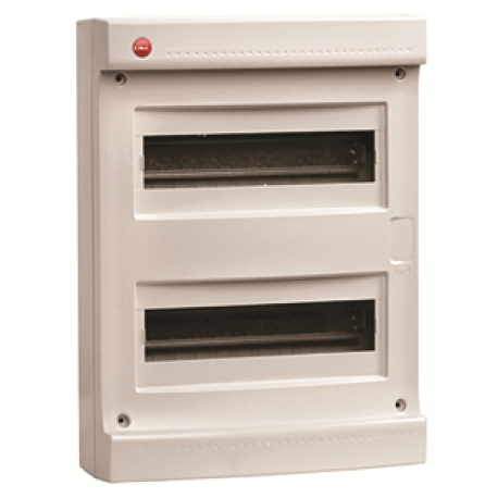 83724 | Щиток настенный без дверцы 24 мод., IP40, серый, с усил. клем.блок. 2х87308