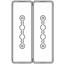 Секция прямая 1+1 точек отвода L=3000мм, Cu, 2P+2P, 25A