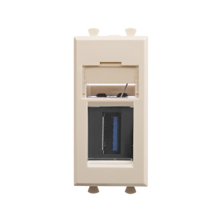 4405301 | USB 3.0 розетка модульная, тип А-А, "Avanti", "Ванильная дымка", 1 модуль