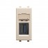 4405301 | USB 3.0 розетка модульная, тип А-А, "Avanti", "Ванильная дымка", 1 модуль