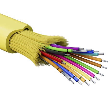 RNDT9C16YL03 | Кабель волоконно-оптический, распределительный, арамидные упрочняющиенити, для внутренней прокладки, нг(A)-HFLTx, 16 ОВ, категория OS2(G.652.D) плотный буфер, 400 Н, барабан 2000 м