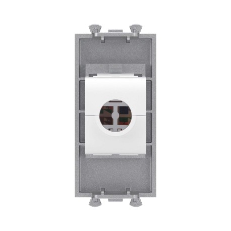 4404661 | Компьютерная розетка RJ-45 без шторки модульная, кат.5е, "Avanti", "Закаленная сталь", 1 модуль-3