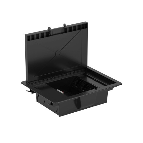 88012 | Лючок напольный 12 мод, черный RAL 9005-1