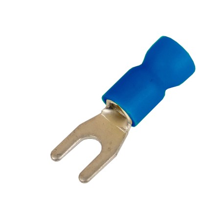 2B16P-DS-PVC | Наконечник вилочный с изолир.фланцем ПВХ, двойная гильза, 1,5-2,5 кв.мм М6 (д.6,4 мм) (НВИ)