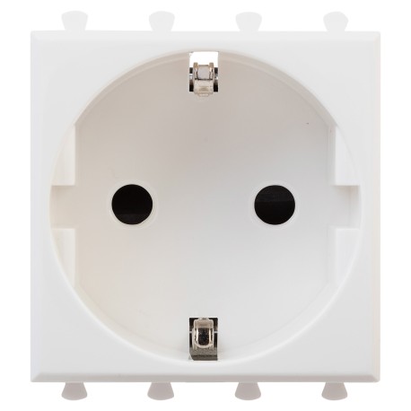 4400002 | Розетка модульная, 2P+E, с з/ш, "Avanti", "Белое облако", 2 модуля