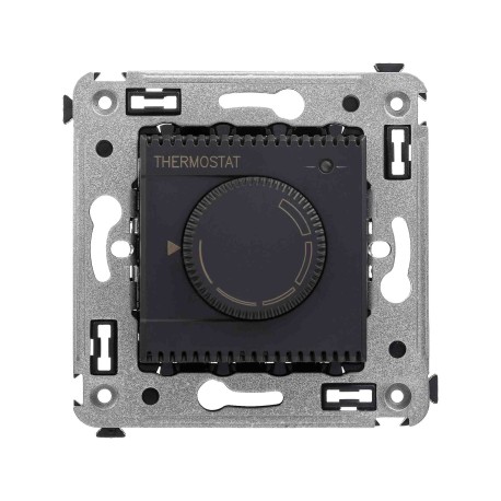4412163 | Термостат для теплых полов в стену, Avanti, Черный матовый
