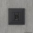 4412403 | USB 2.0 розетка одинарная в стену, тип А-А, Avanti, Черный матовый