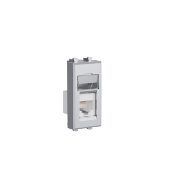 4404361 | Компьютерная розетка RJ-45 модульная, кат.5е экранированная,"Avanti","Закаленная сталь", 1 модуль