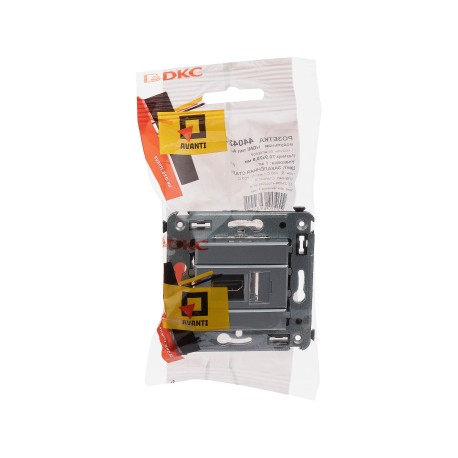 4404253 | HDMI розетка одинарная в стену, тип А-А, Avanti, Закаленная сталь-4