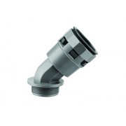 Муфта 45 грд. труба-коробка DN 36 мм, М40х1,5, полиамид, цвет черный