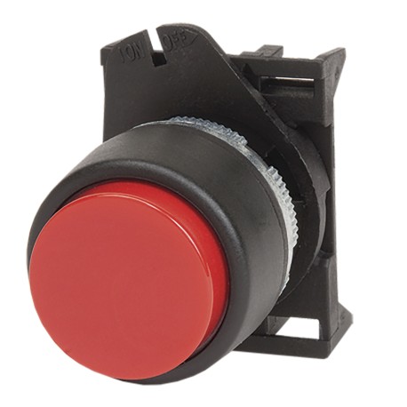 ABDTR1 | Кнопка выпуклая без фиксации, красная