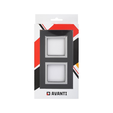 4402834 | Рамка из алюминия, "Avanti", черная, 4 модуля-4