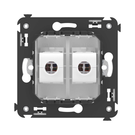 4400664 | Компьютерная розетка RJ-45 без шторки в стену, кат.5е двойная, "Avanti", "Белое облако"-3