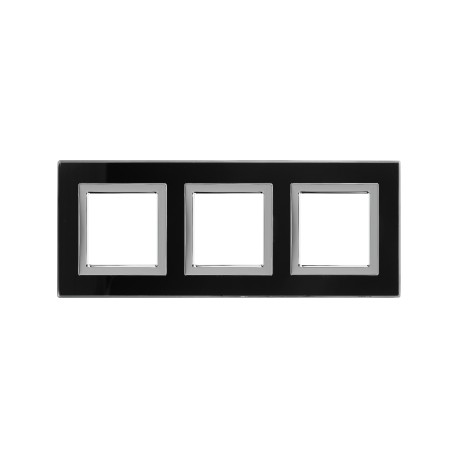 4402826 | Рамка из натурального стекла, "Avanti", черная, 6 модулей