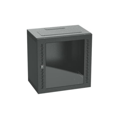 R5STI1240GSB | Шкаф телекоммуникационный навесной, 12 U (600х600х400) дверь стекло, RAL9005