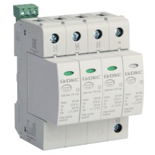 УЗИП, класс II, 4-полюсный, L1-L2-L3-N-PE, 40кА, уд. контр.