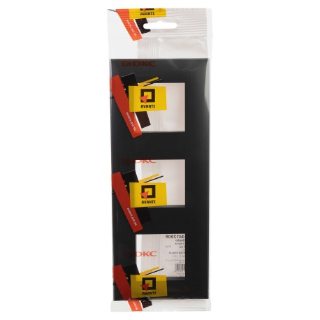 4412906 | Рамка Avanti, Черный матовый, 3 поста (6 мод.)-4