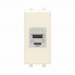 4405791 | Компьютерная розетка RJ-45 без шторки модульная, кат.6 экранированная, "Avanti", "Ванильная дымка", 1 модуль