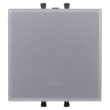 Кнопка одноклавишная модульная, "Avanti", "Закаленная сталь", 2 модуля