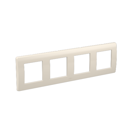 75014O | Рамка на 2+2+2+2 модуля (четырехместная), слоновая кость, RAL9001