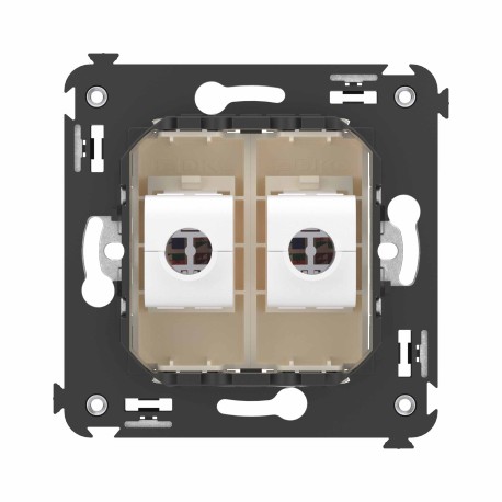 4405674 | Компьютерная розетка RJ-45 без шторки в стену, кат.6А двойная, "Avanti", "Ванильная дымка"-3
