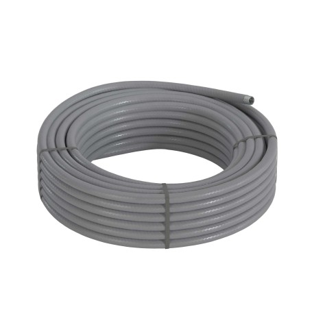 6070R-12 | Металлорукав DN 12мм в гладкой ПВХ изоляции, Dвн 12,0 мм, Dнар 18,0, 50 м, цвет серый-2