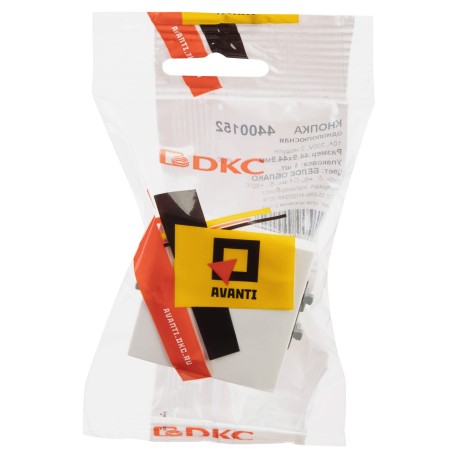 4400152 | Кнопка одноклавишная модульная, "Avanti", "Белое облако", 2 модуля-4