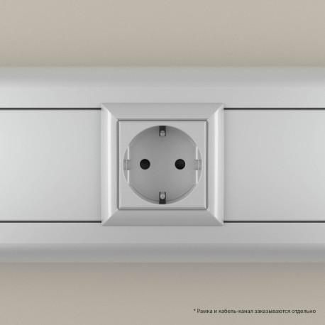 4404002 | Розетка модульная, 2P+E, с з/ш, "Avanti", "Закаленная сталь", 2 модуля-5