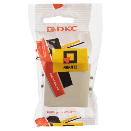 4405152 | Кнопка одноклавишная модульная, "Avanti", "Ванильная дымка", 2 модуля-4