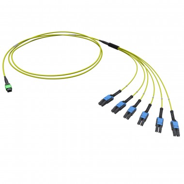 RNFML12S02 | Оптическая разветвительная сборка 12ОВ 9/125 OS2, 1xMTP PRO(12)/6хLC-UPC Duplex Uniboot, тип полярности - прямая (Tx-->Rx), 2м (предустановленная конфигурация: MTP Male , тип полярности - прямая (Tx-->Rx)