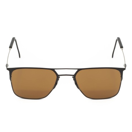 TCSHAM55010002 | Черные солнцезащитные очки из титана с коричневыми линзами. Модель 12-1