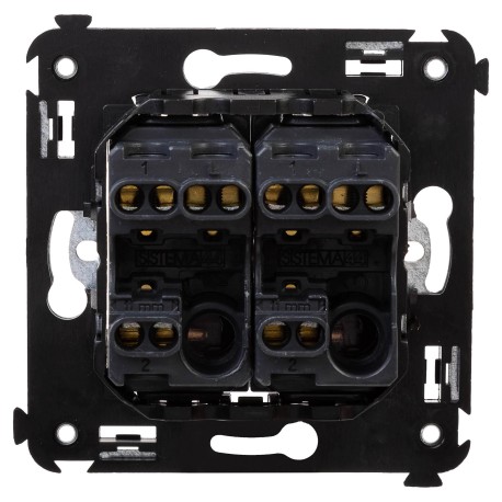 4404114 | Переключатель двухклавишный в стену, "Avanti", "Закаленная сталь"-2