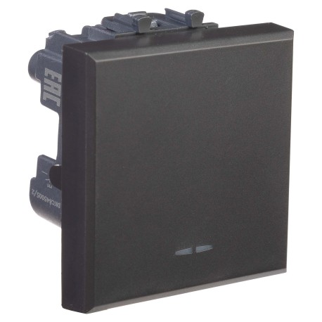 4412152 | Кнопка одноклавишная модульная, Avanti, Черный матовый, 2 модуля-1