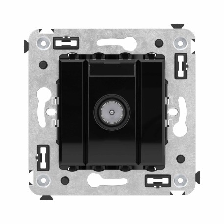 4402523 | Розетка TV оконечная в стену, Avanti, Черный квадрат