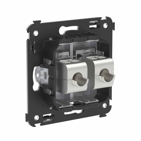 4404774 | Компьютерная розетка RJ-45 без шторки в стену, кат.6А двойная экранированная, "Avanti", "Закаленная сталь"-2