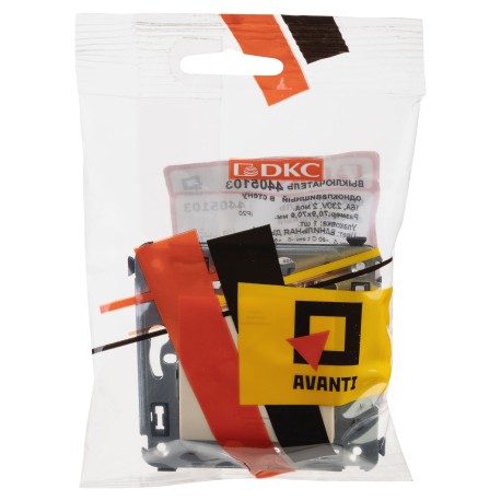 4405103 | Выключатель одноклавишный в стену, "Avanti", "Ванильная дымка"-4