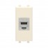 4405761 | Компьютерная розетка RJ-45 без шторки модульная, кат.5е экранированная, "Avanti", "Ванильная дымка", 1 модуль