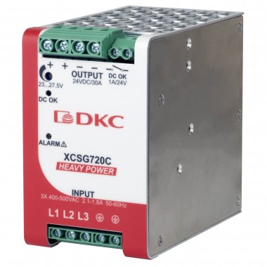XCSG720C | Источник питания "HEAVY POWER", трехфазный, 720Вт, 30А, 24В