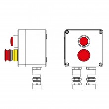 Взрывозащищенный пост управления из полиэстера CPE-P-03-(1xLR(250)-1xP3E(11))-2xKA2MHK(C)1Ex d e IIC Т5 Gb / Ex tb IIIC T95°C Db IP66/КЗ