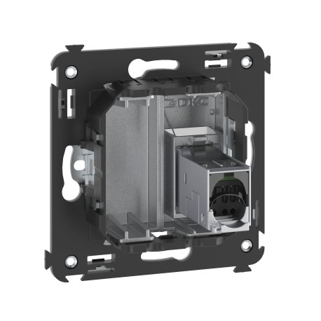 4404363 | Компьютерная розетка RJ-45 в стену, кат.5e одинарная экранированная, Avanti,Закаленная сталь-3