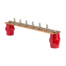 Главная заземляющая шина с изоляторами, 20 подкл.680мм×40мм×4мм, медь