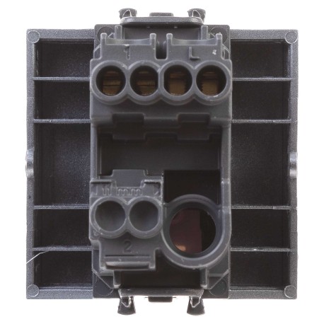 4404152 | Кнопка одноклавишная модульная, "Avanti", "Закаленная сталь", 2 модуля-2