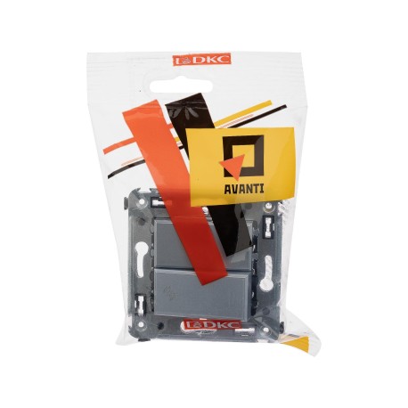 4404343 | Диммер кнопочный в стену для LED ламп, "Avanti", "Закаленная сталь"-4